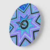 電気式ブルー爆発壁時計 ラージ壁時計 (傾斜)