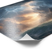 電気怒り：海絵を描嵐 フォトプリント            (角)