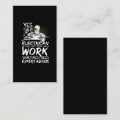 電気技おもしろい術者アドバイス電子技術専門家 名刺 (正面/裏面)