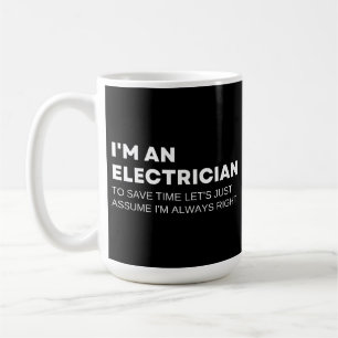 電気技師おもしろいことわざ コーヒーマグカップ