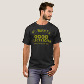 電気技師おもしろいギフト男性リンマンジャーニー Tシャツ (正面フル)