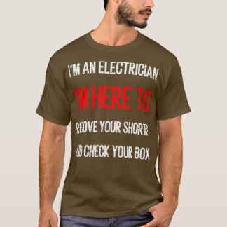 電気技師おもしろい電気工 Tシャツ