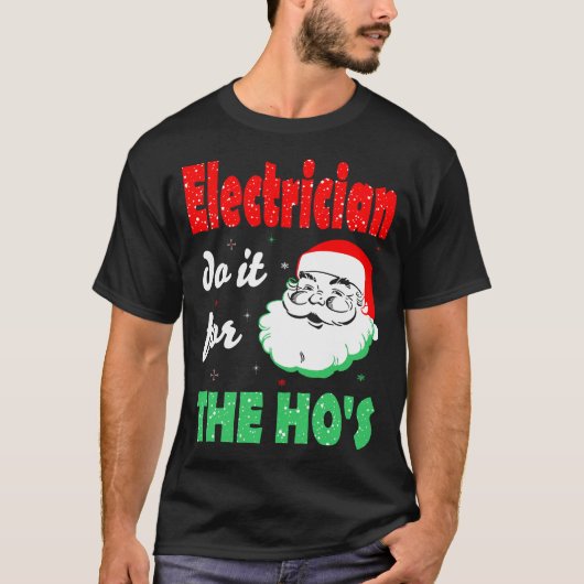 電気技師がクリスマスのプレゼントのためにやってる Tシャツ (正面)