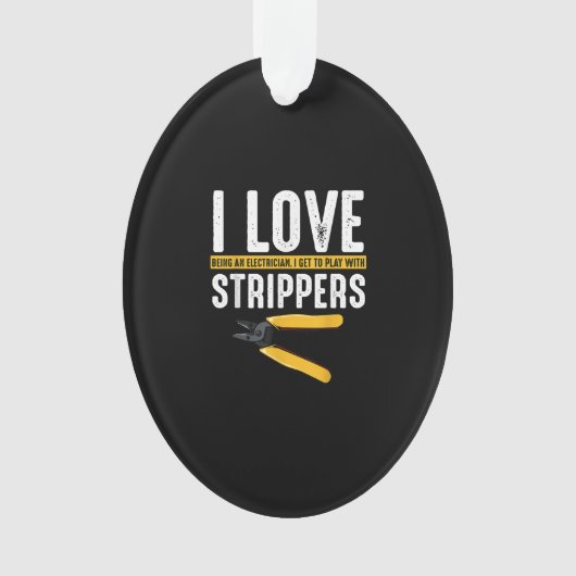 電気技師が大好きおもしろい オーナメント (正面)