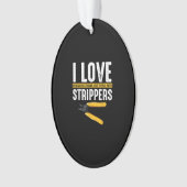 電気技師が大好きおもしろい オーナメント (正面)