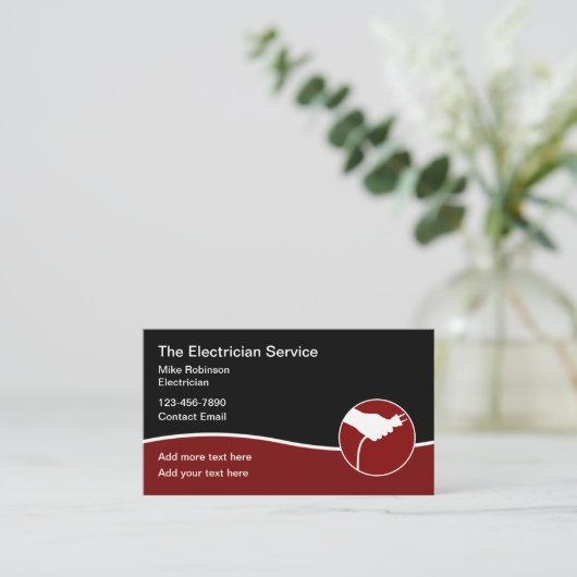 電気技師が新しく設計した名刺 名刺 (スタンド正面)