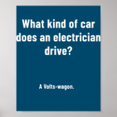 電気技師が電気工おもしろい士をジョークする ポスター (正面)