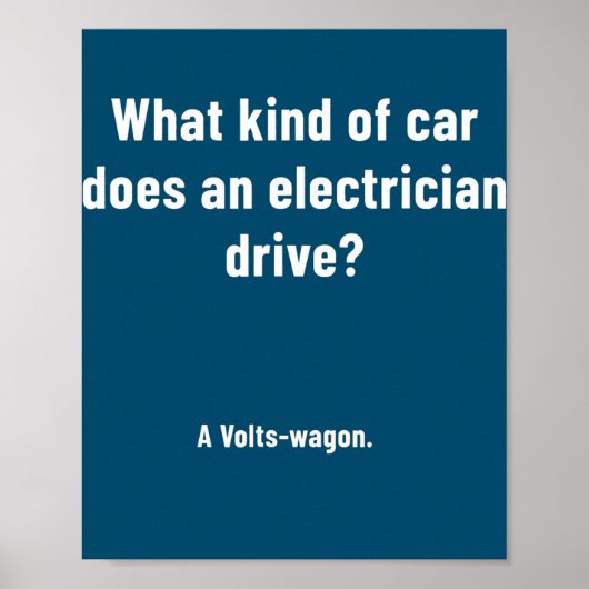 電気技師が電気工おもしろい士をジョークする ポスター (正面)