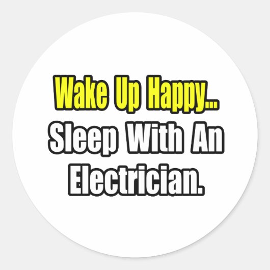 電気技師と寝る ラウンドシール (正面)