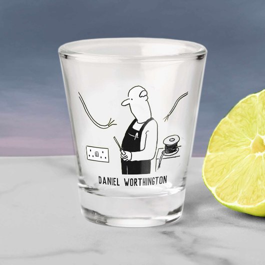 電気技師と電気修理。 ショットグラス