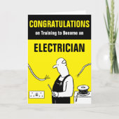 電気技師になるためのおめでとう  カード (正面)