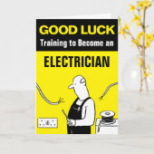 電気技師になるための幸運のトレーニング カード (黄色い花)