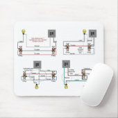 電気技師のための3ウェイ・スイッチ図面入りマウスパッド マウスパッド (マウス)