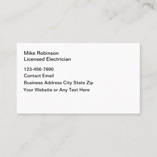 電気技師のエナジースイビスカード 名刺 (裏面)