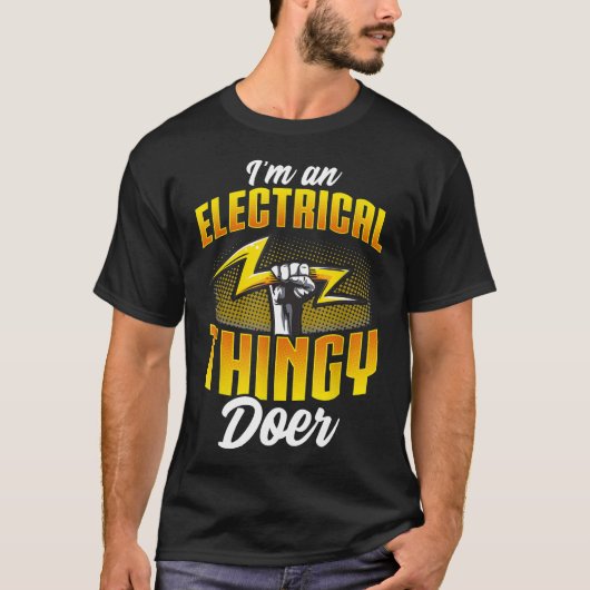 電気技師のギおもしろいー Tシャツ (正面)