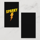 電気技師のギフトのおもしろいで活発な稲妻 名刺 (正面/裏面)
