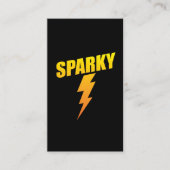 電気技師のギフトのおもしろいで活発な稲妻 名刺 (正面)