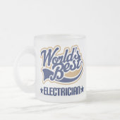 電気技師のギフト フロストグラスマグカップ (左)