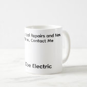 電気技師のクライアント向けマグカップ コーヒーマグカップ (正面右)