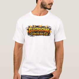 電気技師のグラフィティTシャツ 電気をつけ続ける Tシャツ