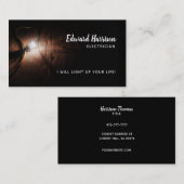 電気技師のスローガンの名刺 名刺 (正面/裏面)