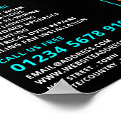 電気技師のネオン広告ライト ポスター (角)