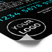 電気技師のネオン広告電球 ポスター (角)