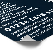 電気技師のブルーライトバルブデザイン広告 ポスター (角)