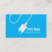 電気技師のロゴのデザイン 名刺 (正面)