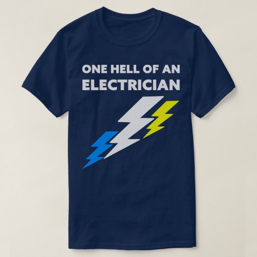電気技師の一人 Tシャツ (デザイン正面)