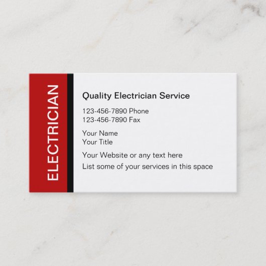 電気技師の名刺 名刺 (正面)