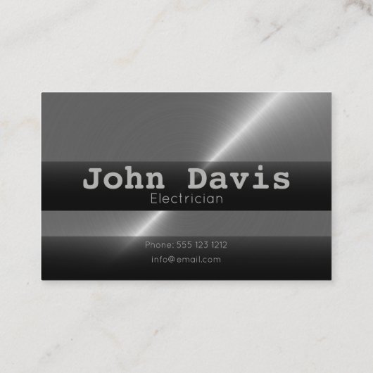 電気技師の名刺 名刺 (裏面)