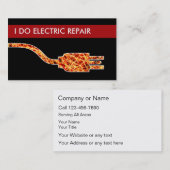 電気技師の名刺 名刺 (正面/裏面)