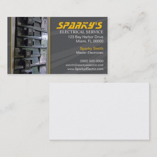 電気技師の名刺 名刺 (正面/裏面)