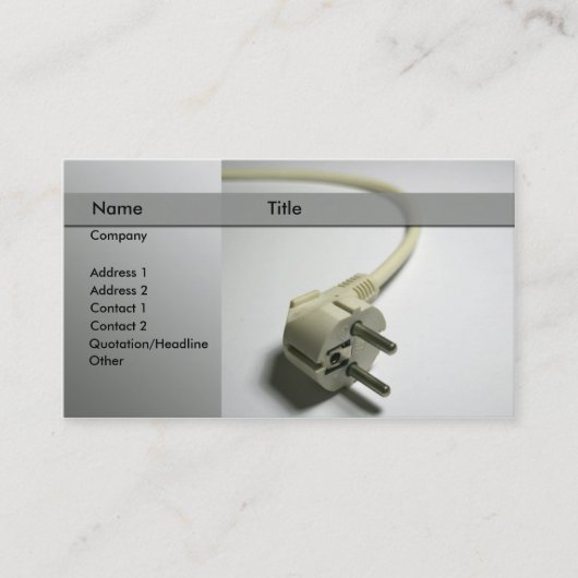 電気技師の名刺 名刺 (正面)
