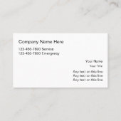 電気技師の名刺 名刺 (裏面)