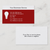 電気技師の名刺 名刺 (正面/裏面)