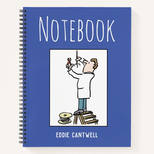 電気技師の名前の付いたノート ノートブック (正面)