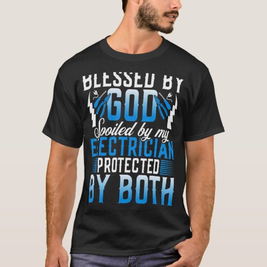 電気技師の妻リネマン電気労働者のWi Tシャツ (正面)