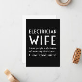 電気技師の妻 自慢の名言 ノートカード (正面/裏面インサイチュ)