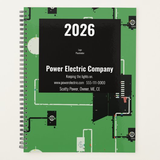 電気技師の工事用2026年プランナー プランナー手帳 (正面)