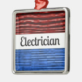 電気技師の愛国的なクリスマス装飾 メタルオーナメント (左)