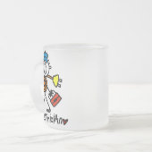 電気技師の棒の姿 フロストグラスマグカップ (正面左)