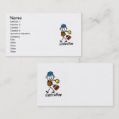 電気技師の棒の姿 名刺 (正面/裏面)