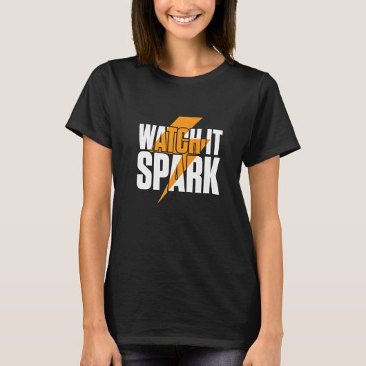 電気技師の目を見張る Tシャツ (正面)