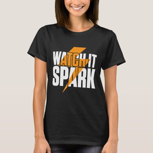 電気技師の目を見張る Tシャツ (正面)