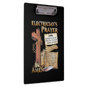 電気技師の祈りの言葉アーメン クリップボード (右)