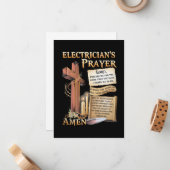 電気技師の祈りの言葉アーメン ノートカード (正面/裏面インサイチュ)