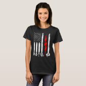 電気技師の米国国旗とツール Tシャツ (正面フル)