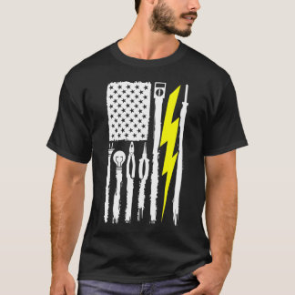 電気技師の米国国旗のツール電気技師1 Tシャツ